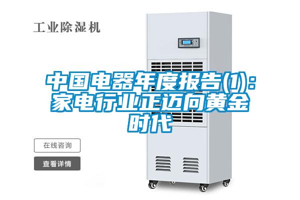 中国电器年度报告(1)：家电行业正迈向黄金时代