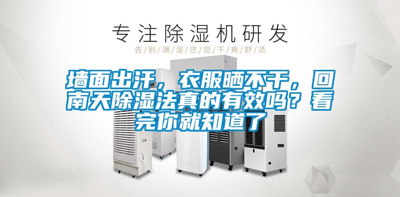 墙面出汗，衣服晒不干，回南天除湿法真的有效吗？看完你就知道了