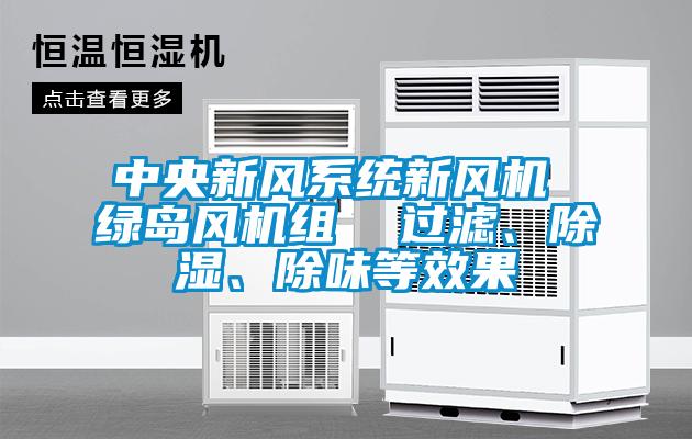 中央新风系统新风机 绿岛风机组  过滤、除湿、除味等效果