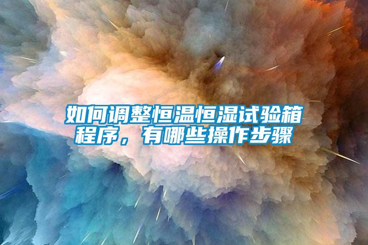 如何调整恒温恒湿试验箱程序，有哪些操作步骤