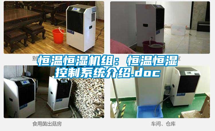 恒温恒湿机组：恒温恒湿控制系统介绍.doc