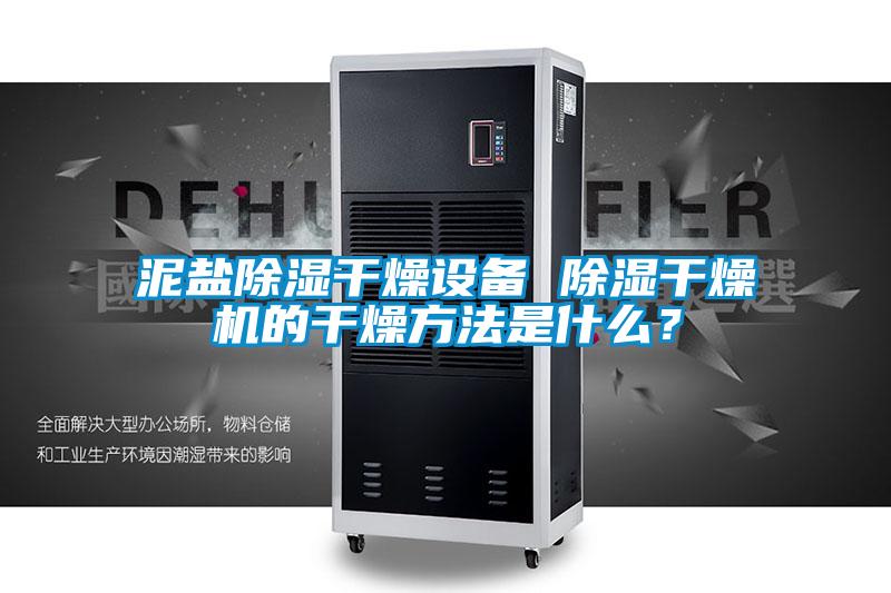 泥盐除湿干燥设备 除湿干燥机的干燥方法是什么？