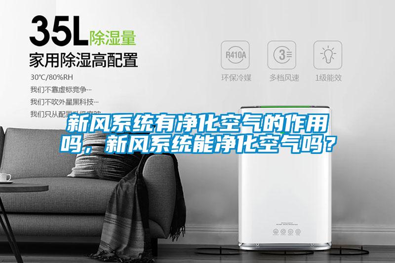 新风系统有净化空气的作用吗，新风系统能净化空气吗？