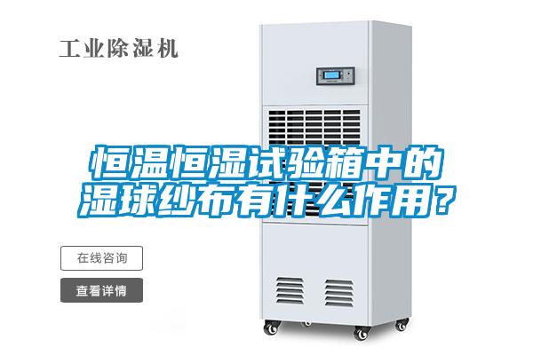 恒温恒湿试验箱中的湿球纱布有什么作用？
