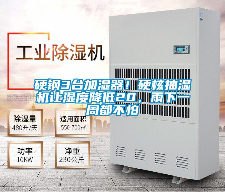 硬钢3台加湿器！硬核抽湿机让湿度降低20，雨下一周都不怕