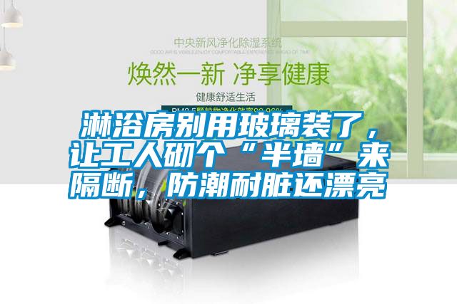 淋浴房别用玻璃装了，让工人砌个“半墙”来隔断，防潮耐脏还漂亮